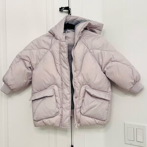 Zara Girls Puffer Jacket Coat with Quilted Design Size 4-5T